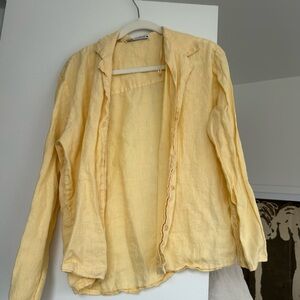 Zara Soft Yellow Linen Shirt